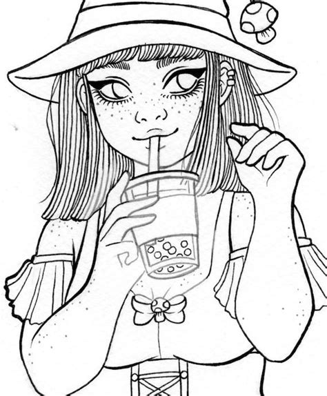 A Girl In A Hat Holding A Drink