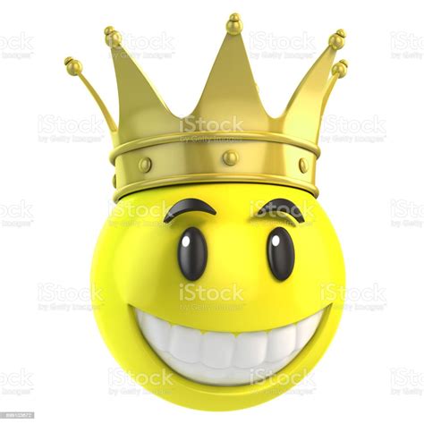 Smiley King 3d Isolated Illustration Stock Photo Download Image Now