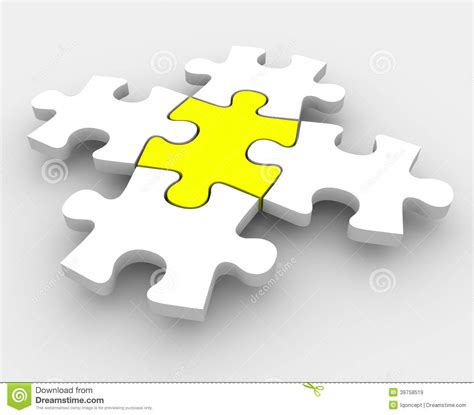 Puzzle Pieces Fitting Together Revealing Finished Built In Build Over