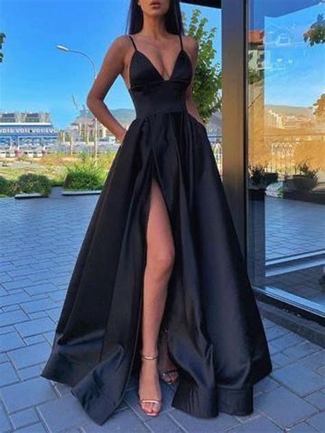Black Homecoming Gownprom Dresswedding Dressreception Etsy Stunning