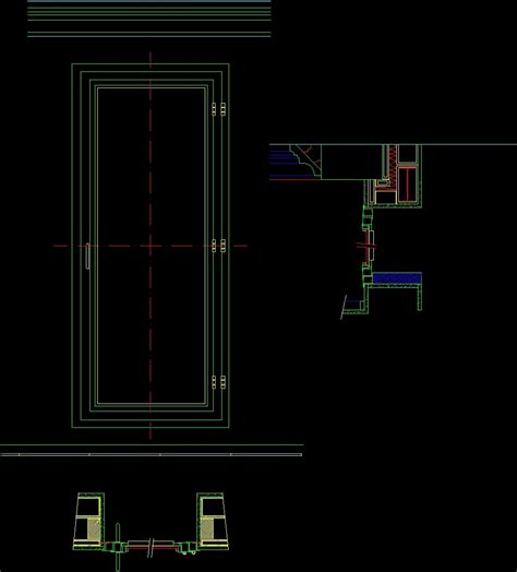 Bench mark found at section corner: Elevation And Section Glass Door DWG Section for AutoCAD ...