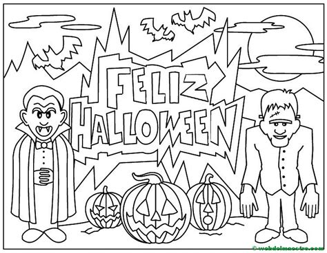 Feliz Halloween Dibujos Halloween Para Colorear Primaria Web Del