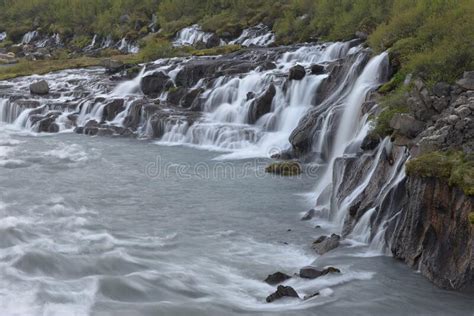 Hraunfossar Waterfalls In Western Iceland Stock Photo Image Of Stream