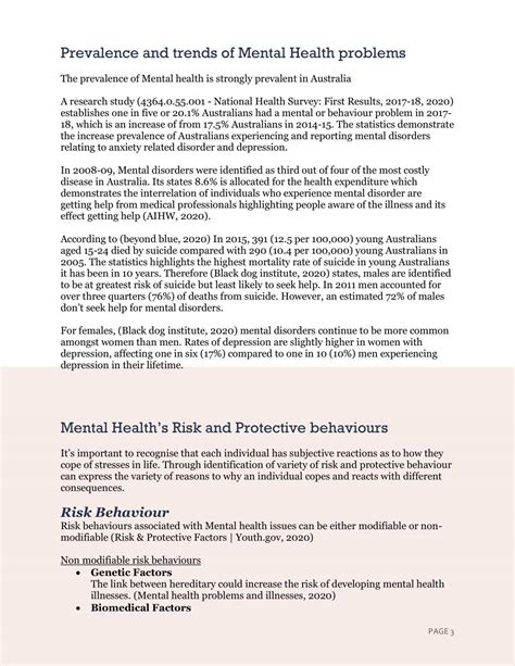 Mental Health Report Personal Development Health And Physical