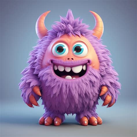 premium ai image adorable 3d monster character collection of cute and playful