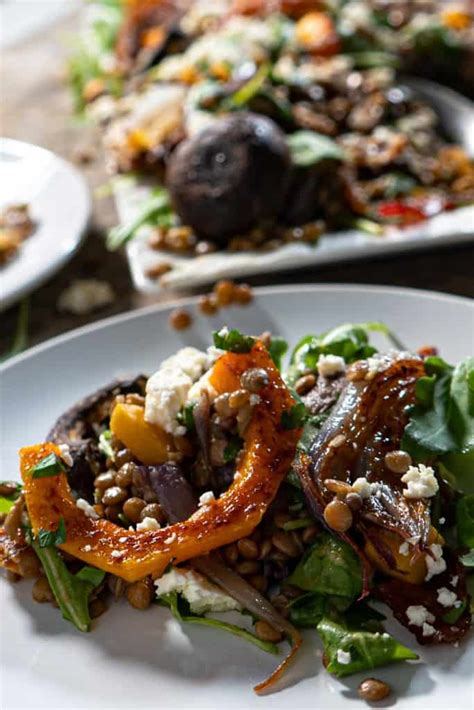 This recipe for oven roasted brussels sprouts with bacon is dedicated to anyone out there who is convinced that they don't like brussels sprouts. Warm Lentil Salad with Roasted Vegetables and Bacon • My ...