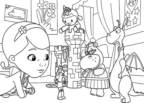 Make this disney doc mcstuffins coloring page the best! Doc McStuffins theater coloring pages for kids, printable ...