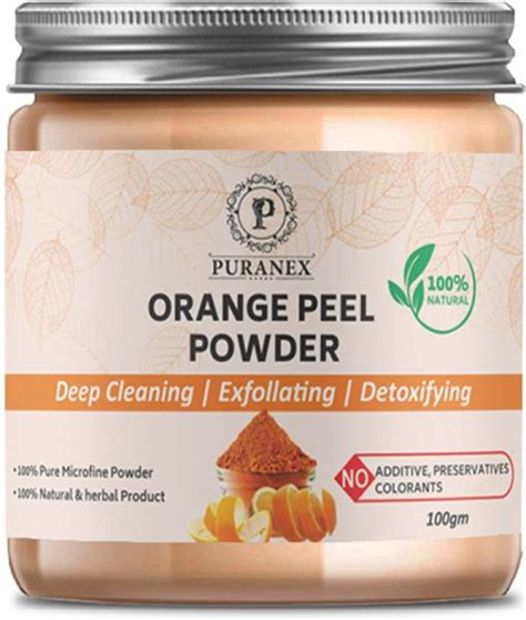 Puranex 100 Pure And Natural Orange Peel Powder For Deep Cleansing