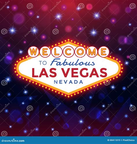 Welcome To Las Vegas Sign Stock Vector Illustration Of City 80411019