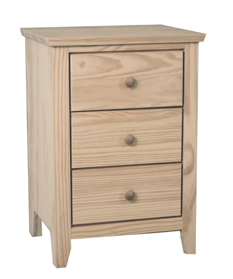 Get set for pine bedroom furniture at argos. Pine 3-Drawer Nightstand | Unfinished Furniture of Wilmington
