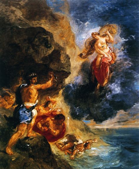 Oil Painting Replica Winter Juno And Aeolus By Eugène Delacroix