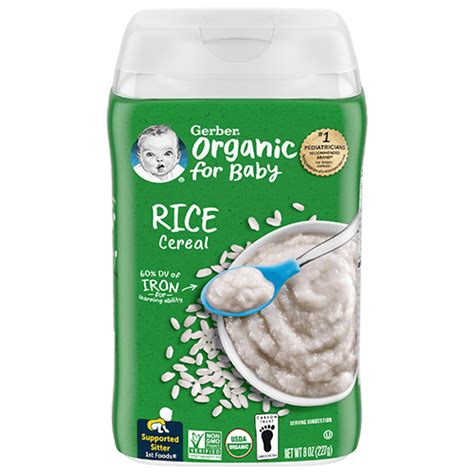 Gerber® Organic Rice Cereal L Gerber® Us In My