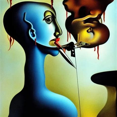 Painting Of A Heart With Eyes Looking Into A Mirror Openart