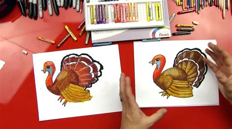 How To Draw A Turkey Plus Color Art For Kids Hub