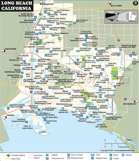 Map Of Long Beach City California