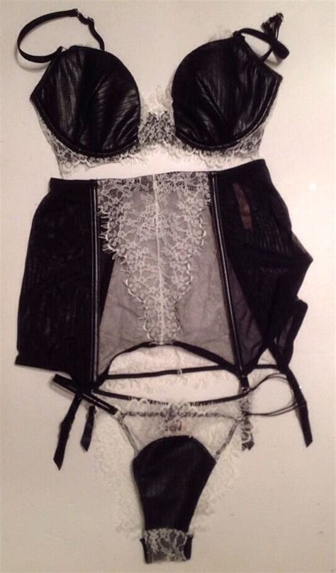 Maybe you would like to learn more about one of these? Victorias Secret Sexy Faux Leather Bra Panty Garter ...
