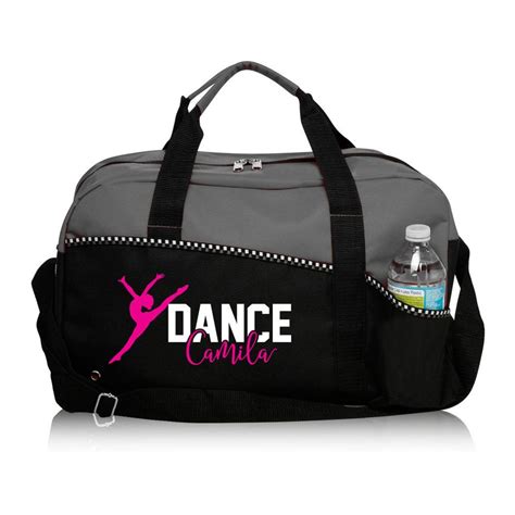 Personalized Dance Bag Dance Bag Custom Duffle Bag Gray Etsy Dance