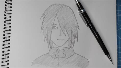 How To Draw Sasuke Uchiha Cara Menggambar Uchiha Sasuke Youtube