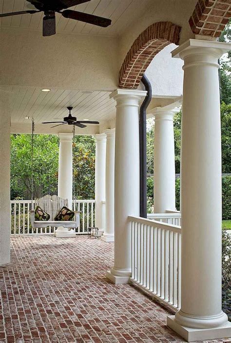 21 farmhouse front porch decor ideas - Structhome.com | Brick porch