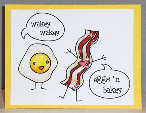 Dtgd13mrsoke Wakey Wakey Eggs N Bakey Funny Cards Shape Cards Cards