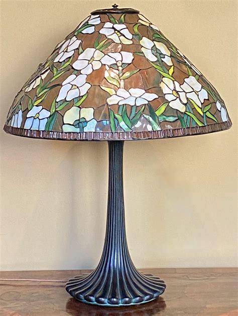 antique tiffany style leaded glass table lamp at 1stdibs