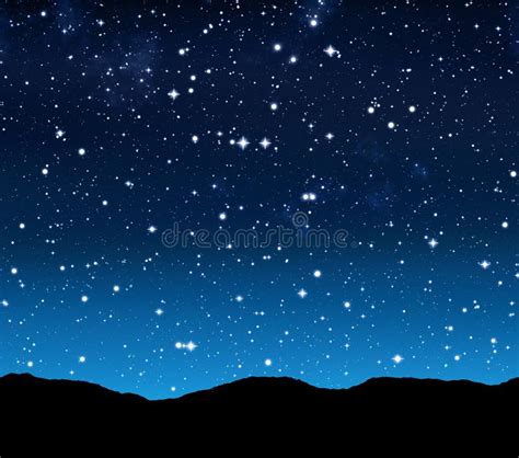 Starry Sky At Night Stock Illustration Illustration Of Starry 29513410