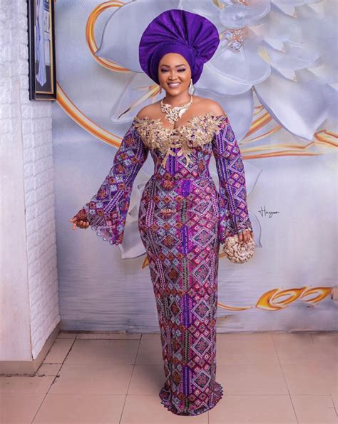 Owanbe Queen Mercy Aigbe’s 2019 Latest Aso Ebi Styles Nigerian Wedding Weddin Latest