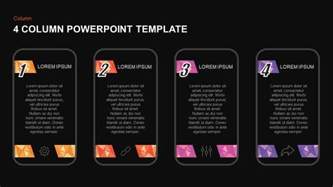 3 And 4 Column Powerpoint Templates And Keynote Diagrams