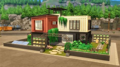 🌿 Eco Container House The Sims 4 Eco Lifestyle Speed Build Sims 4