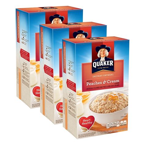 Quaker Instant Oatmeal Nutrition Peaches Cream Besto Blog