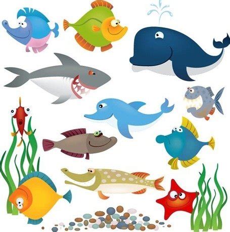 Sea Animals Vector Set Clip Art Free Download