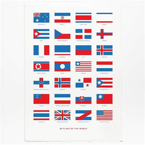 28 Flags Of The World Screen Print By Crispin Finnish And Featuring