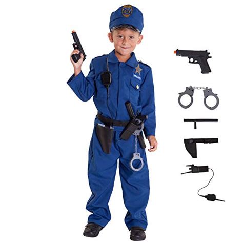 Kids Cop Costume Childs Policeman Uniform Police Officer Fancy Dress Up