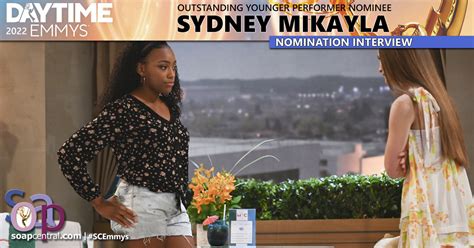 Interview General Hospitals Sydney Mikayla On Her Emmy Nomination And