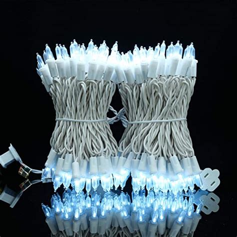 Cool White Led Christmas String Lights With White Wire Ul