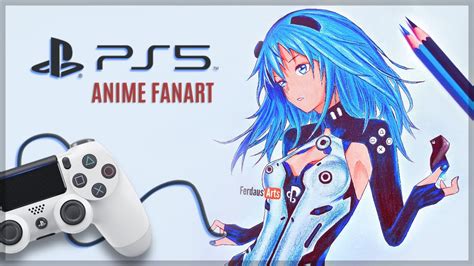 Drawing Ps5 As Anime Girl Ps5 5g Xbox Vs Playstation Youtube