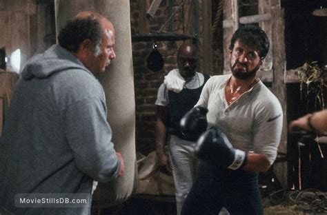 Rocky Iv Publicity Still Of Sylvester Stallone And Burt Young