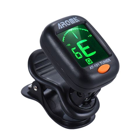 Aroma At 101 Portable Mini Clip On Digital Guitar Tuner With Foldable