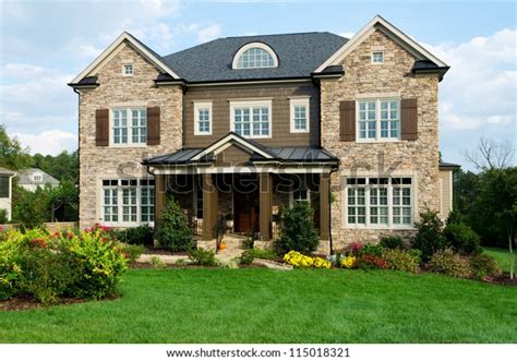 Upscale Suburban House Stock Photo 115018321 Shutterstock