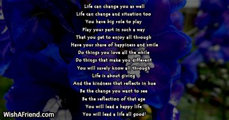 Life Can Change You As Well Poem About Life