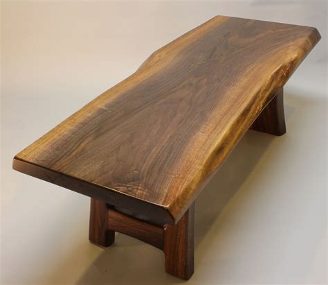 Hand Crafted Black Walnut Live Edge Coffee Table By Jr Signature