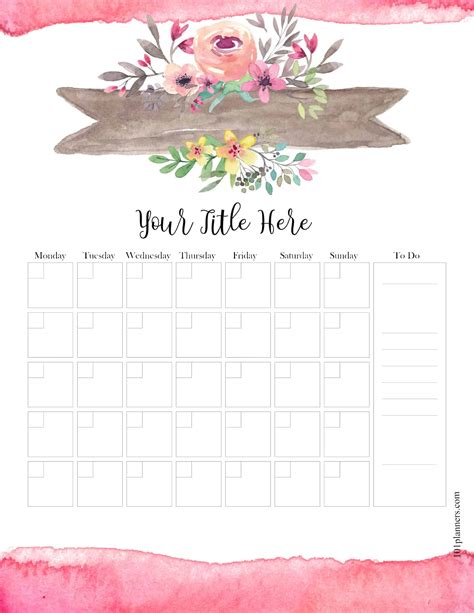 Free Blank Calendar Templates Word Excel Pdf For Any Month Printable