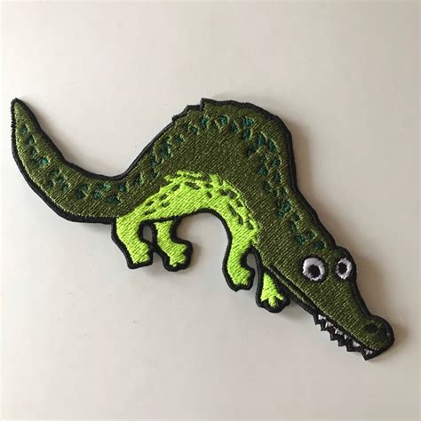 Cutie Crocodile Alligator Embroidered Patch Etsy Embroidered