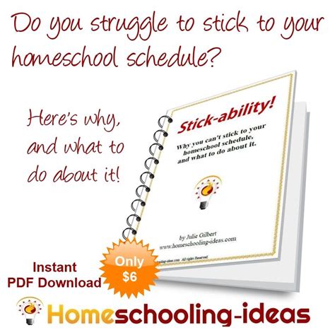 Stickability Homeschool Schedule Relaxed Homeschooling Homeschool