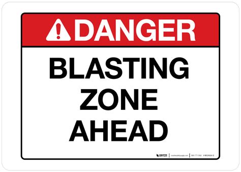 Danger Blasting Area Blast Personnel Only Wall Sign Phs Safety