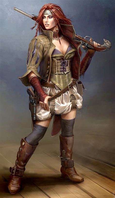 F Rogue Thief Riverboat Captain Smuggler Leather Armor Pistols Urban