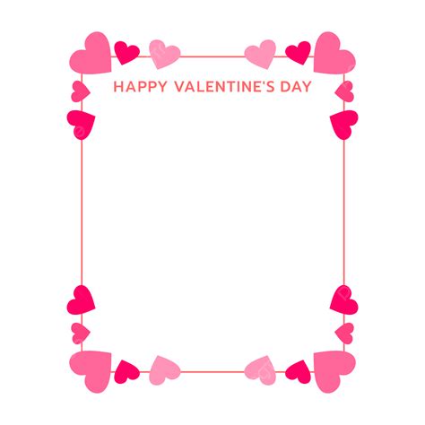 Valentines Day Simple Love Border Pink Heart Border Valentine S Day