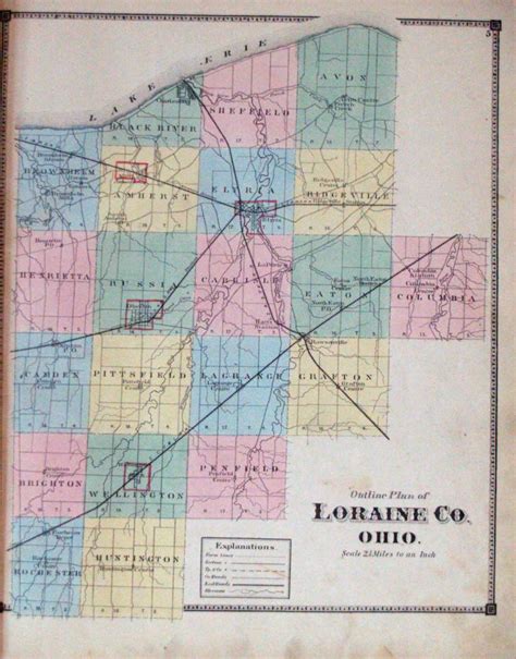 Atlas Of Lorain County Ohio 1874 High Ridge Books Inc
