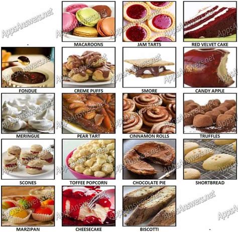 100 pics desserts level 41 60 answers apps answers