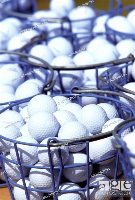 Baskets Of Practice Golf Balls Stock Photo Picture And Rights Managed